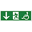 Disabled fire exit arrow down