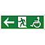 Disabled fire exit arrow left