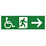 Disabled fire exit arrow right