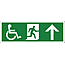 Disabled fire exit arrow up