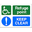Disabled refuge point keep clear