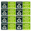 Pack of 8 turn off lights domed stickers