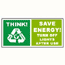 Pack of 8 turn off lights standard stickers