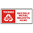 Large recycle bin sticker - Metal