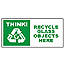 Large recycle bin sticker - Glass