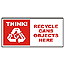 Large recycle bin sticker - Cans