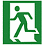 Fire Exit Running man only right sign