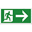 Fire exit arrow right sign