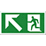 Fire exit arrow up left sign