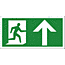 Fire exit arrow up sign