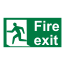Fire exit left sign