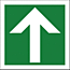 Fire exit straight arrow sign