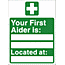 First aider location sign