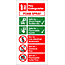Foam Spray fire extinguisher sign