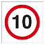 Foamboard 10mph speed limit sign