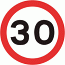 Foamboard 30mph speed limit sign