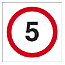 Foamboard 5mph speed limit sign