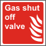 Gas Shut Off Valve Sign