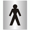 Gentlemen Logo Sign Aluminium Effect Acrylic
