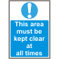 Keep area clear