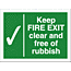 Keep clear of rubbish sign