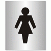 Ladies Logo Sign Aluminium Effect Acrylic