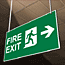 Large Format Fire Exit Sign Right