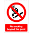 No Smoking beyond this point sign