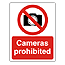 No cameras sign