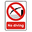 No diving sign