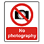 No photography sign