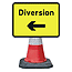 1050x750mm Diversion - Arrow Left