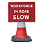 1050x750mm Workforce in Road SLOW