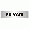 Private Sign Aluminium Effect Acrylic