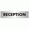 Reception Sign Aluminium Effect Acrylic