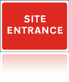 Temporary Road Signs :: Red Information Signs :: Site entrance
