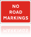 Temporary Road Signs :: Red Information Signs :: No road markings