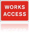 Temporary Road Signs :: Red Information Signs :: Works access