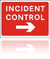 Temporary Road Signs :: Red Information Signs :: Incident control arrow right