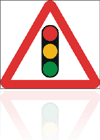 Temporary Road Signs :: Temporary Triangular Warning Signs :: 543 Traffic lights