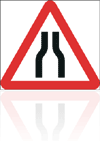 Temporary Road Signs :: Temporary Triangular Warning Signs :: 516 Road narrows both sides