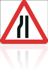 Temporary Road Signs :: Temporary Triangular Warning Signs :: 517 Road narrows left