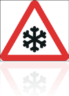 Temporary Road Signs :: Temporary Triangular Warning Signs :: 554.2 Danger ice