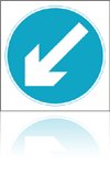 Temporary Road Signs :: Square Plate Circular Signs :: 610 Keep Left