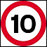 Work Traffic 10Mph PVC sign