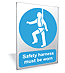 Safety harness must be worn outdoor sign