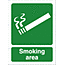 Smoking area sign