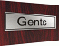 Stainless plaque gents