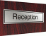 Stainless plaque reception