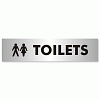 Toilets Sign Aluminium Effect Acrylic